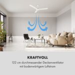 Spin Doctor ventilateur de plafond Ø122 cm 9963 m³/h 56 W commande murale – Image 4