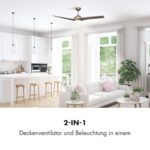 Figo ventilateur de plafond 2-en-1 avec lampe Ø132 cm 10039 m³/h 51 dB Télécommande – Image 2
