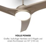 Figo ventilateur de plafond 2-en-1 avec lampe Ø132 cm 10039 m³/h 51 dB Télécommande – Image 3