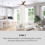 Monteverde ventilateur de plafond avec luminaire 52" 8 376 m³/h 3 pales – Image 2