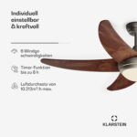 Bolero ventilateur de plafond 2-en-1 132 cm Lumière 55 W Télécommande App-Contrôle 2 sens de rotation – Image 5