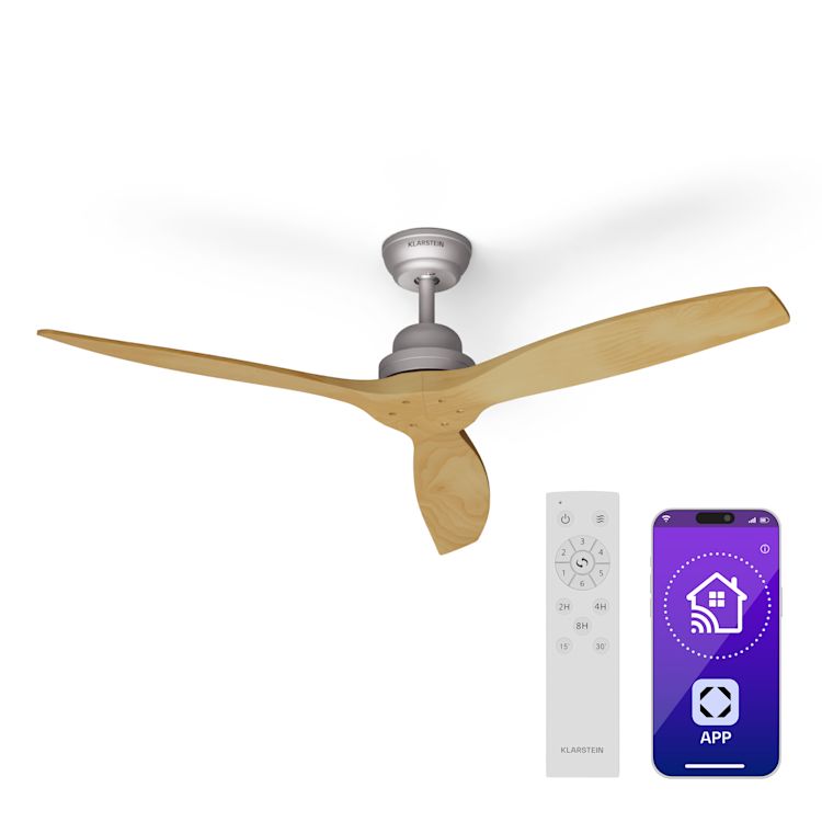 10046085_yy_0001_titel___.jpg Santa Elena Smart ventilateur de plafond 52" 10260 m³/h pales bois véritable 6 vitesses Télécommande App-Contrôle – Image 1
