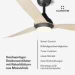 Fiji Flow ventilateur de plafond 2-en-1 132 cm LED Télécommande App-Contrôle 2 sens de rotation dimmable – Image 2