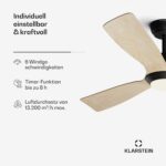 Fiji Flow ventilateur de plafond 2-en-1 132 cm LED Télécommande App-Contrôle 2 sens de rotation dimmable – Image 5