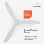Santa Elena ventilateur de plafond 52" | 9060 m³/h | 6 vitesses | Télécommande – Image 4