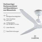 Santa Elena Smart ventilateur de plafond 52 | 10260 m³/h | 6 vitesses | Télécommande | Smart – Image 2