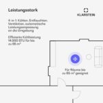 AireLux climatiseur mobile portable | 14 000 BTU | Smart Control | Design moderne – Image 3