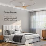 Santa Elena ventilateur de plafond | 132 cm | 35 W | 25 m² | Fonctionnement silencieux | Bois – Image 5