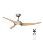 El Paso ventilateur de plafond avec lumière | 132 cm | 35 W | Fonctionnement silencieux | Bois