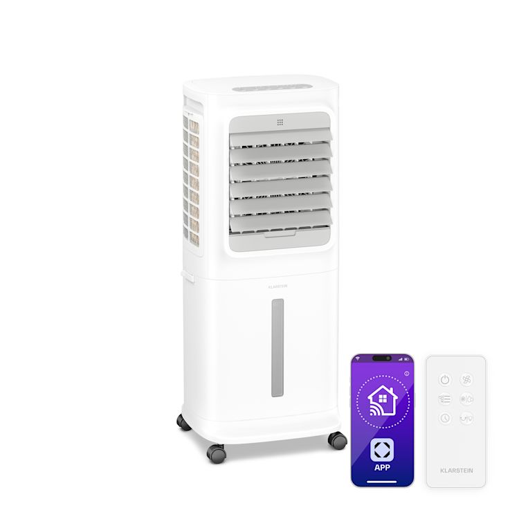 10048232_yy_0001_titel___-1.jpg Breezcube rafraîchisseur d'air intelligent avec refroidissement par eau | 340 m³/h | 10 l | 30 m² | 3 modes | 50 W – Image 1