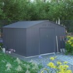 Abri de jardin 13 m² FIRST anthracite + kit d'ancrage X-METAL – Image 2