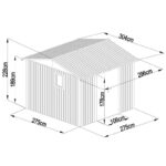 Abri de jardin en acier galvanisé Roka 9 m² - X-Métal – Image 8