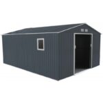 Abri métallique 15,16 m² PLUS anthracite + kit d'ancrage X-METAL – Image 2