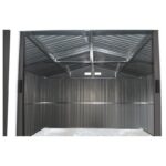 Abri métallique 15,16 m² PLUS anthracite + kit d'ancrage X-METAL – Image 4