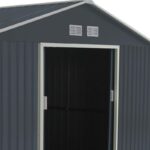 Abri métallique 15,16 m² PLUS anthracite + kit d'ancrage X-METAL – Image 8