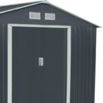Abri métallique 15,16 m² PLUS anthracite + kit d'ancrage X-METAL – Image 10