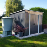 Abri métallique 6,67 m² Skylight anthracite + kit d'ancrage X-METAL