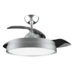 Cecotec EnergySilence Aero 4280 Invisible Steel ventilateur de plafond | Pales rétractables | LED 3 tons | 106 cm