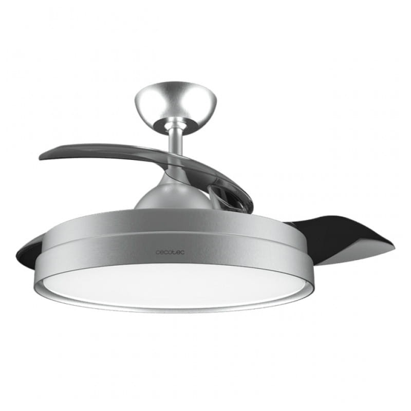cecotec_energysilence_aero4280gris_01_l Cecotec EnergySilence Aero 4280 Invisible Steel ventilateur de plafond | Pales rétractables | LED 3 tons | 106 cm – Image 1