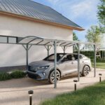 Sweeek Carport Le Mans - aluminium et polycarbonate 15m² anthracite