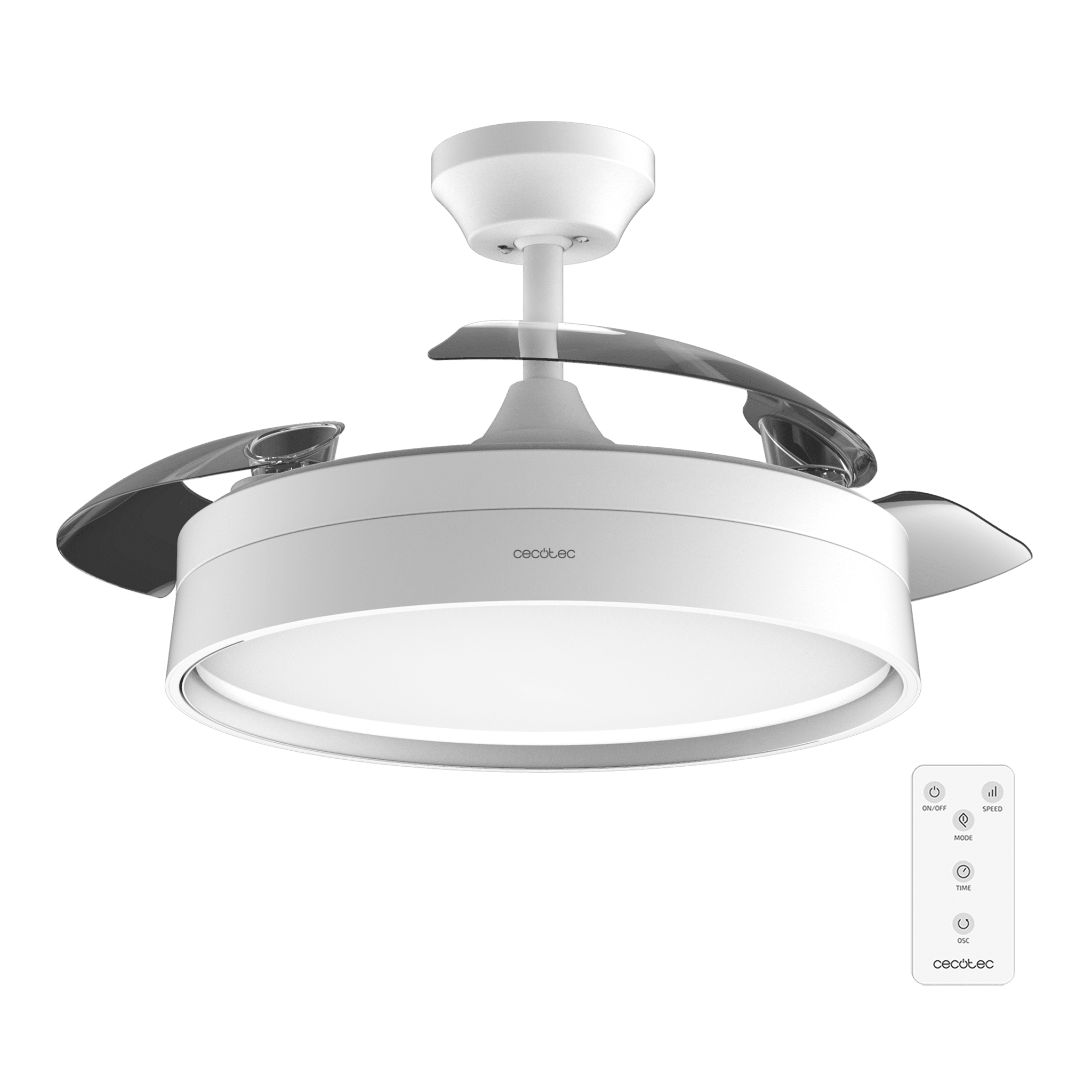 energysilence-aero-4200-invisible-white_or0jd1_1.png Cecotec EnergySilence Aero 4200 Invisible White ventilateur de plafond | Pales rétractables | LED | 106 cm – Image 1