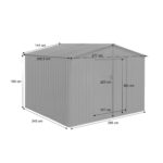 Abri de jardin métallique, 7,06 m², Anthracite – Image 6