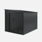 Abri de jardin métallique avec kit d'ancrage, 5,5 m²