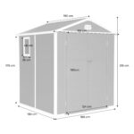 Abri de jardin en plastique, structure aluminium, 3,65 m² – Image 11