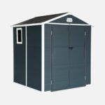 Abri de jardin en plastique, structure aluminium, 3,65 m² – Image 2