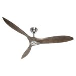 Casafan Eco Airscrew ventilateur de plafond 152 cm | Chromé/Bois massif | Moteur DC silencieux