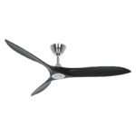 Casafan Eco Airscrew ventilateur de plafond 152 cm | Chromé/Noir | Moteur DC silencieux