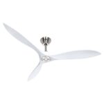 Casafan Eco Airscrew ventilateur de plafond 152 cm | Chromé/Blanc | Moteur DC silencieux